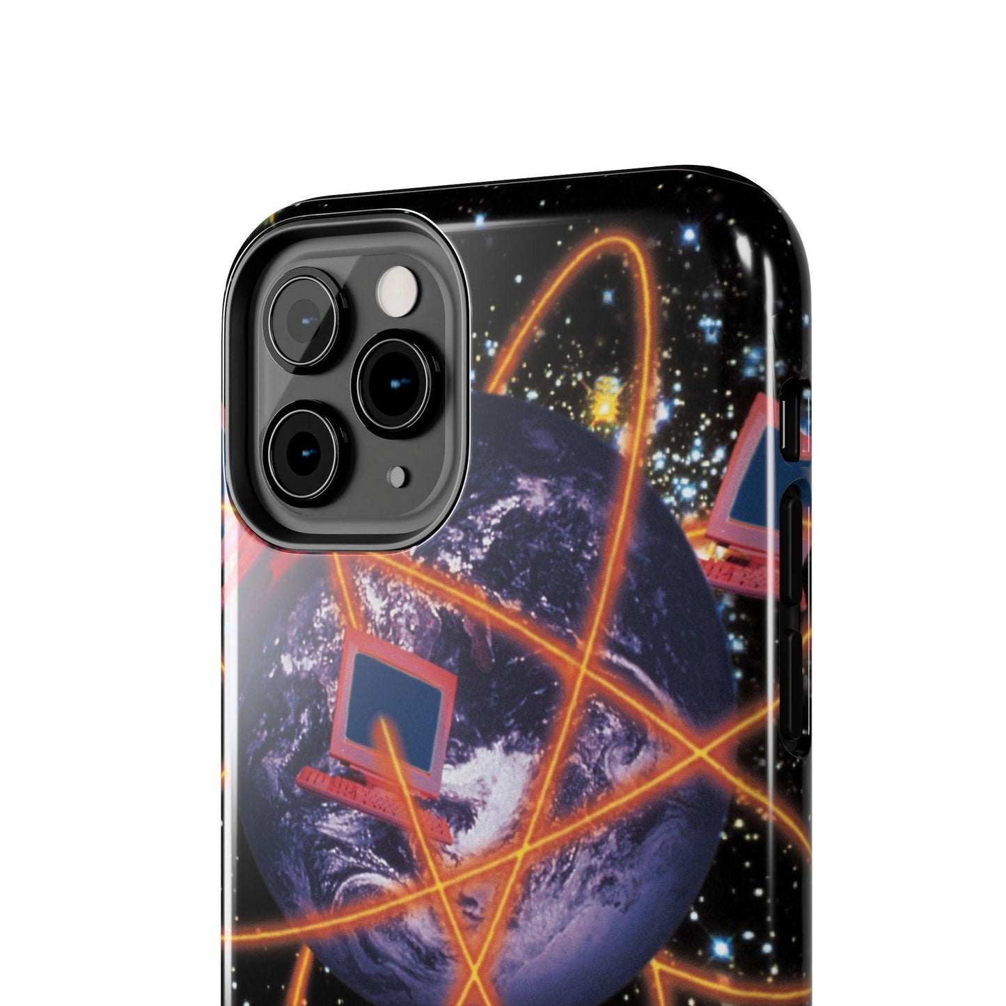 Computer Galaxy Printed With Orbiting Tough Phone Cases