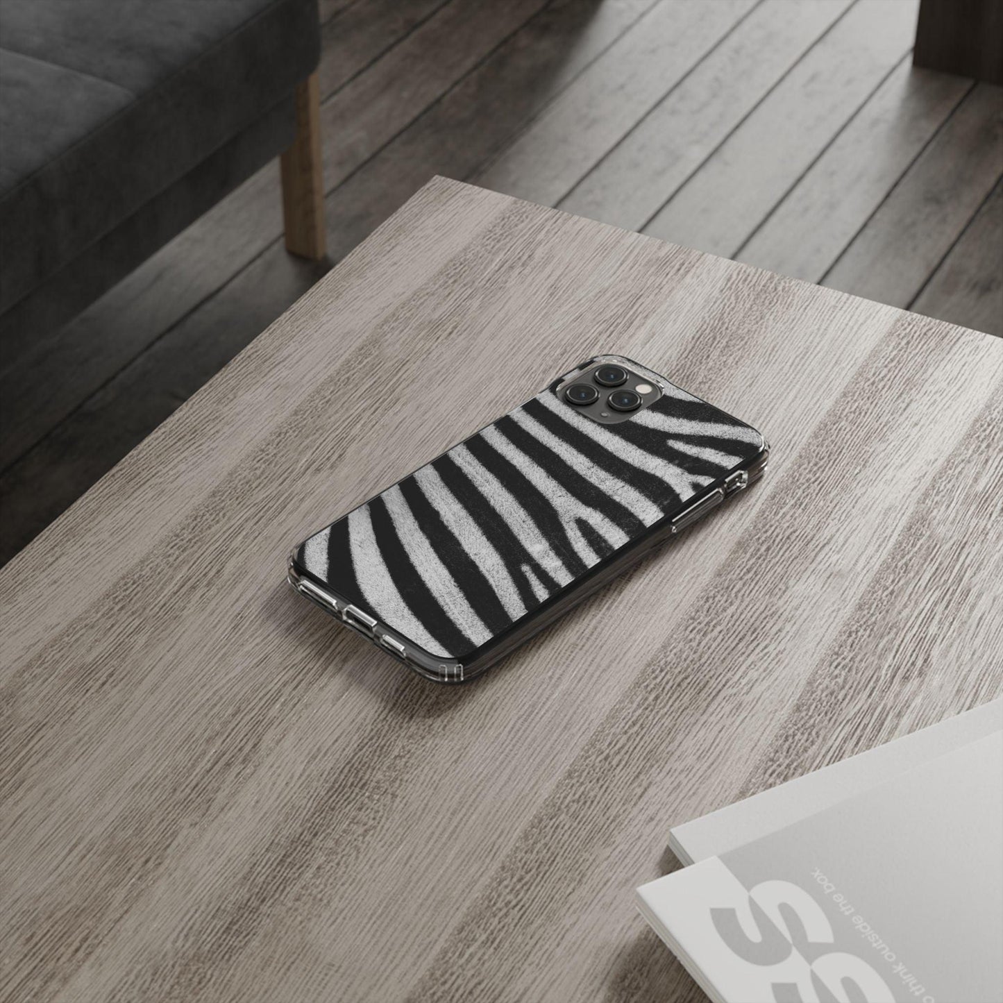 Clear Cases Black and White Zebra Stripes