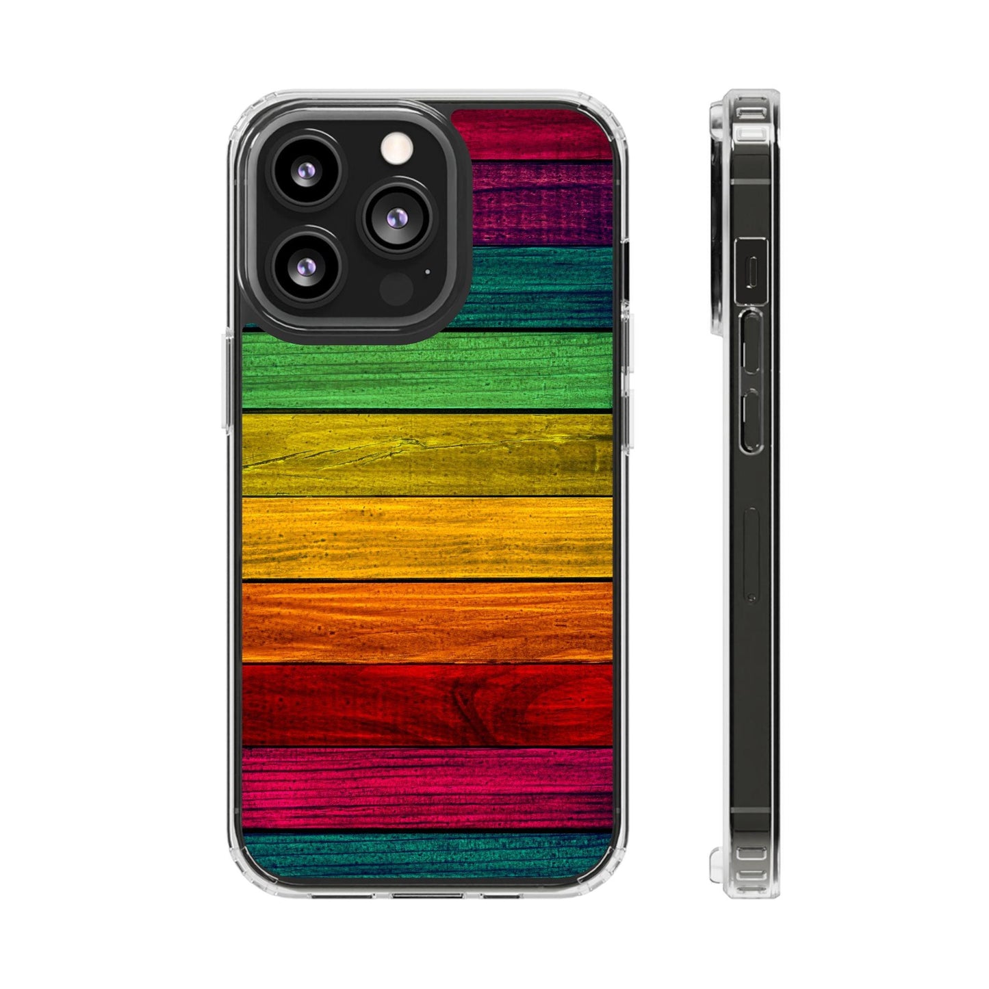 Rainbow On Woods Clear Cases