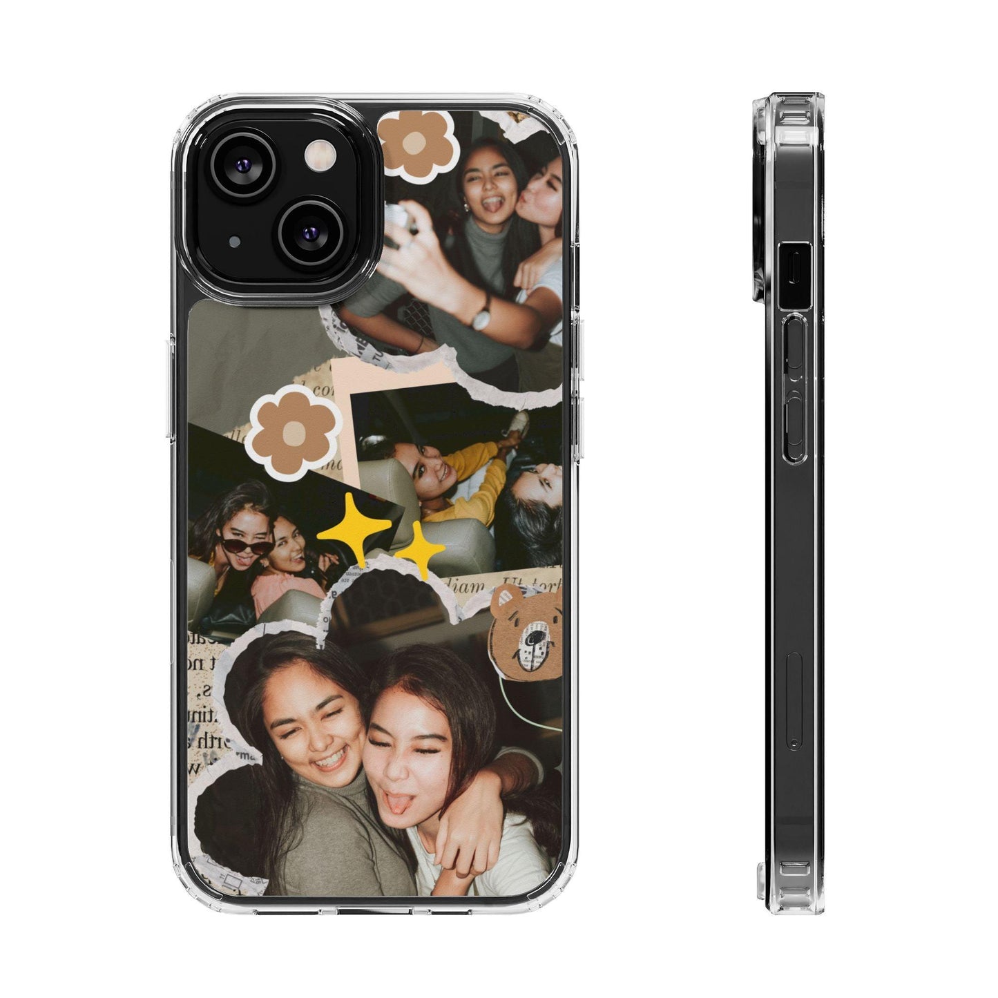 Memories In Retro Templet  Custom Printed Clear Cases