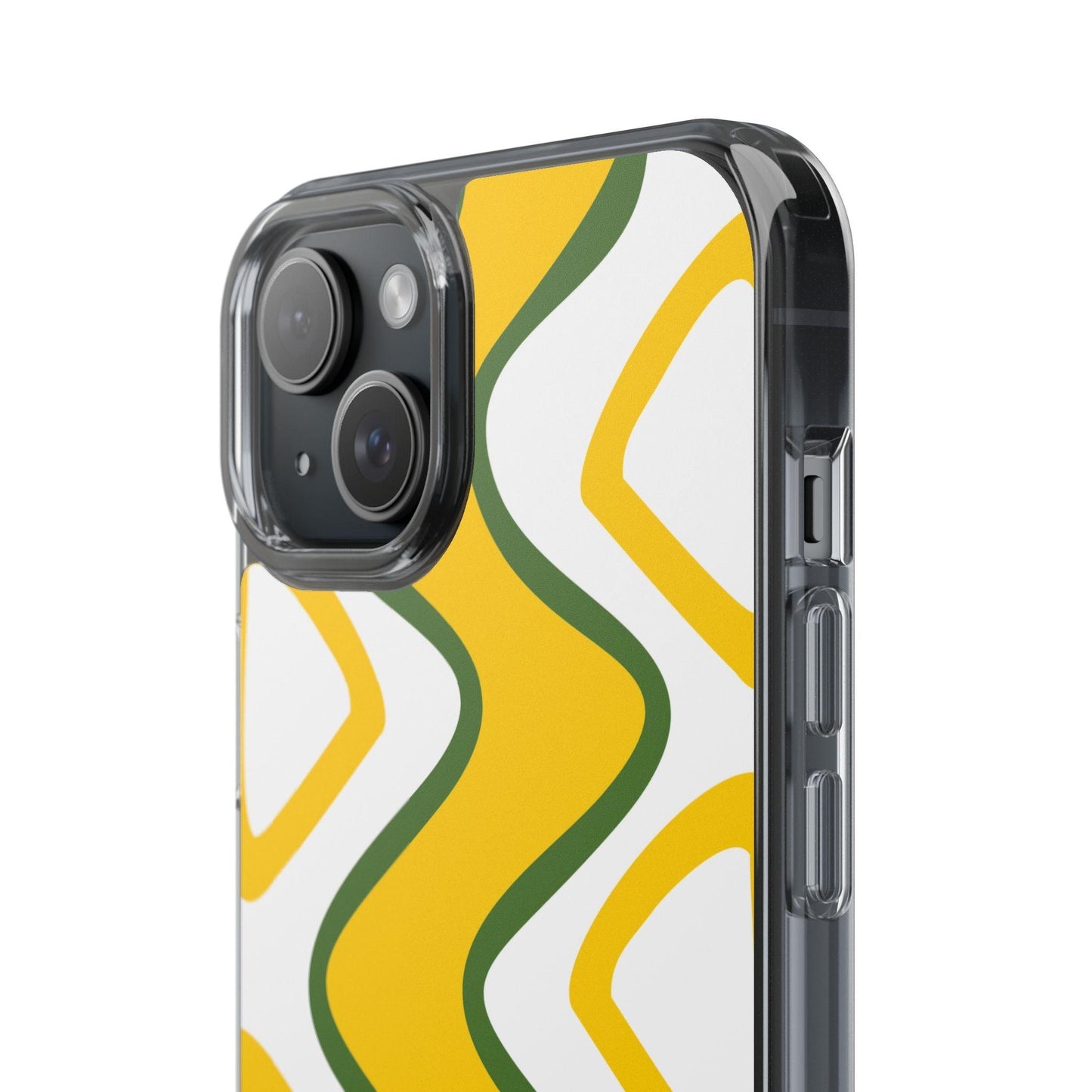 Bright Yellow Abstract With Shape Clear Cases