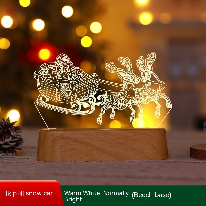 3D Christmas LED Night Light Acrylic Gift Decor