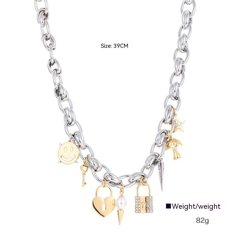 Exquisite Punk Copper Alloy Pendant Necklace