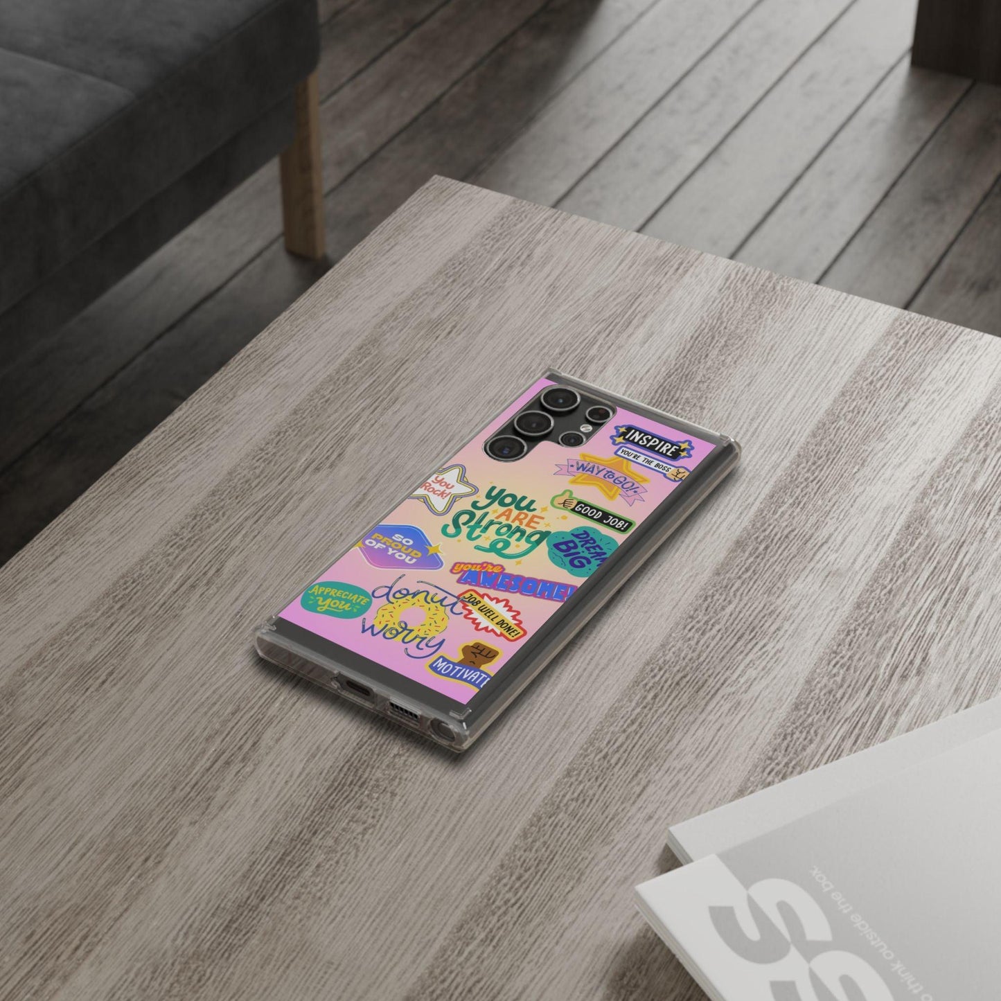 Motivational Stickers Clear Case