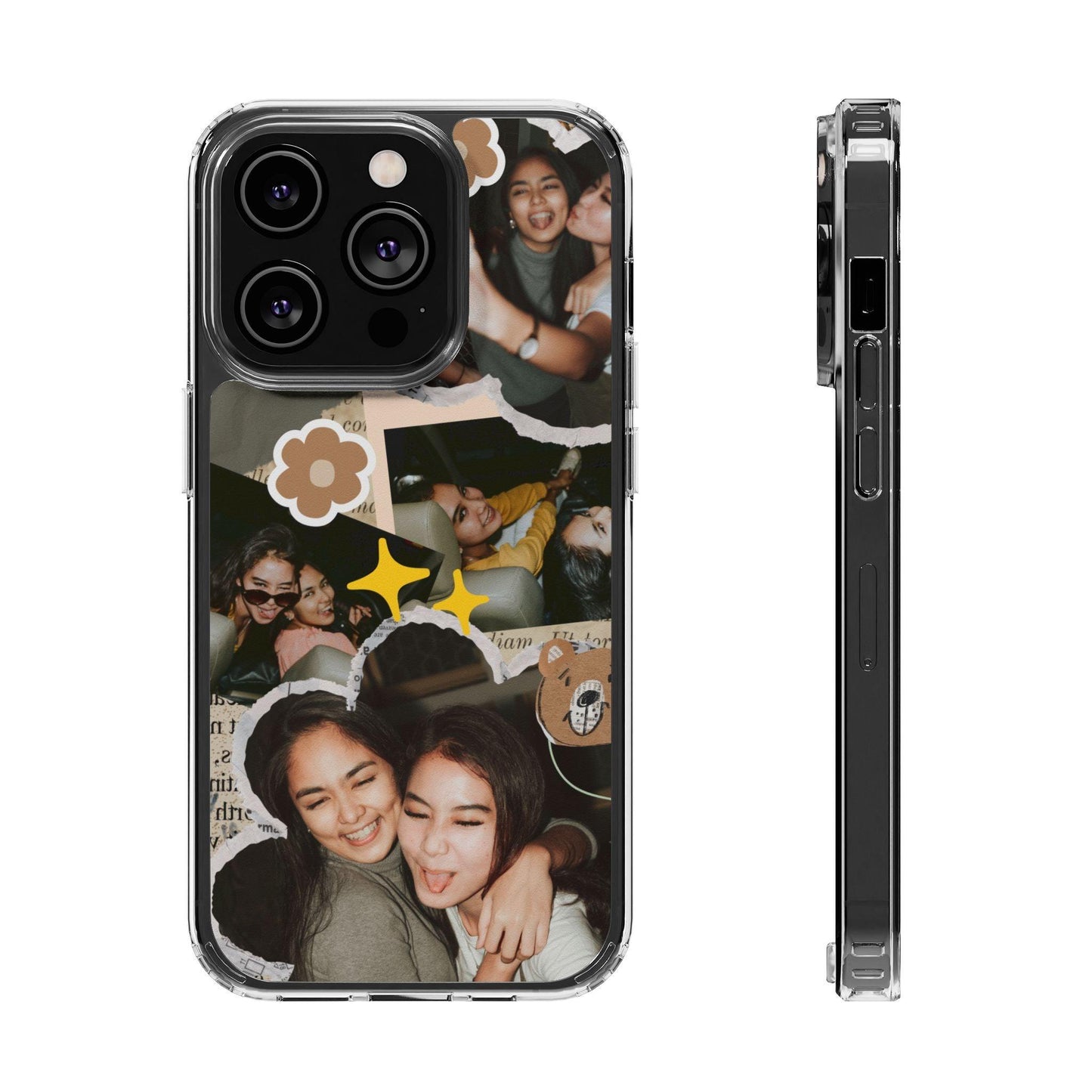 Memories In Retro Templet  Custom Printed Clear Cases