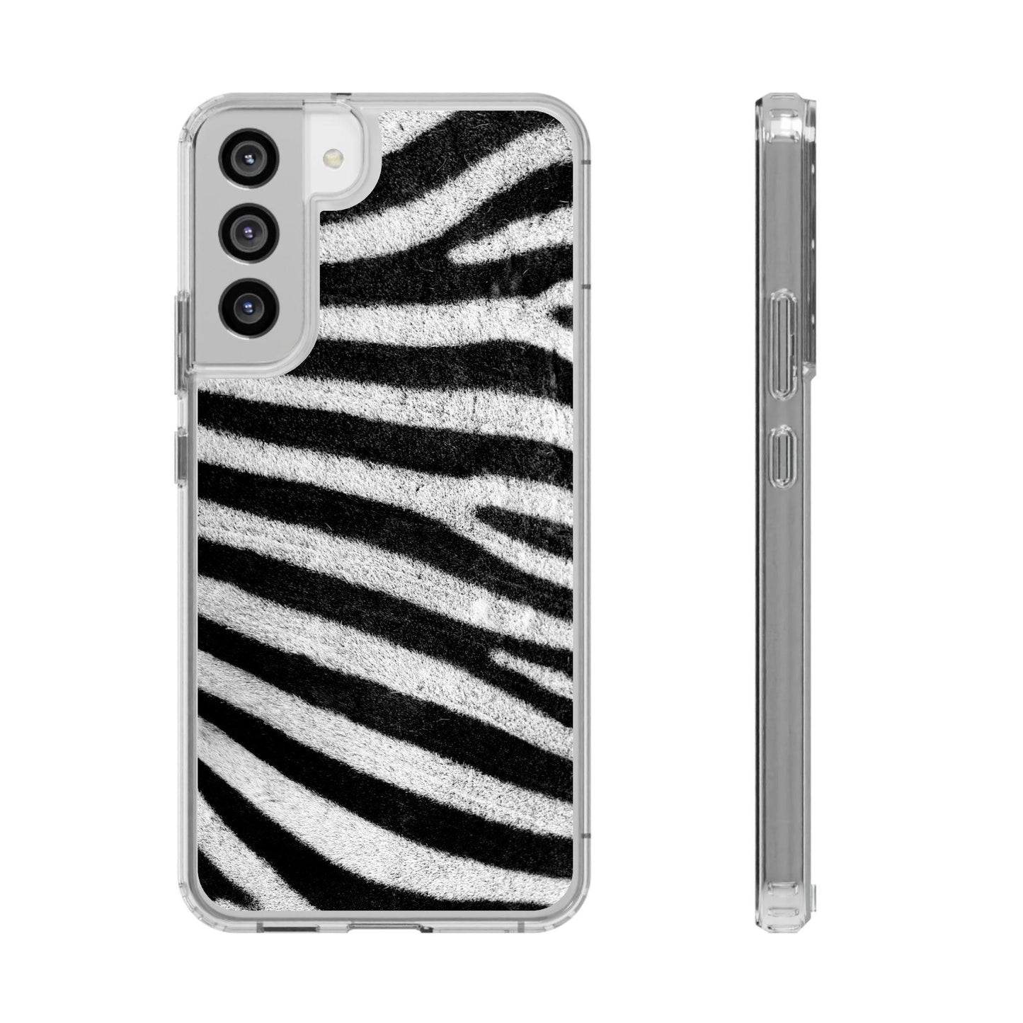 Clear Cases Black and White Zebra Stripes