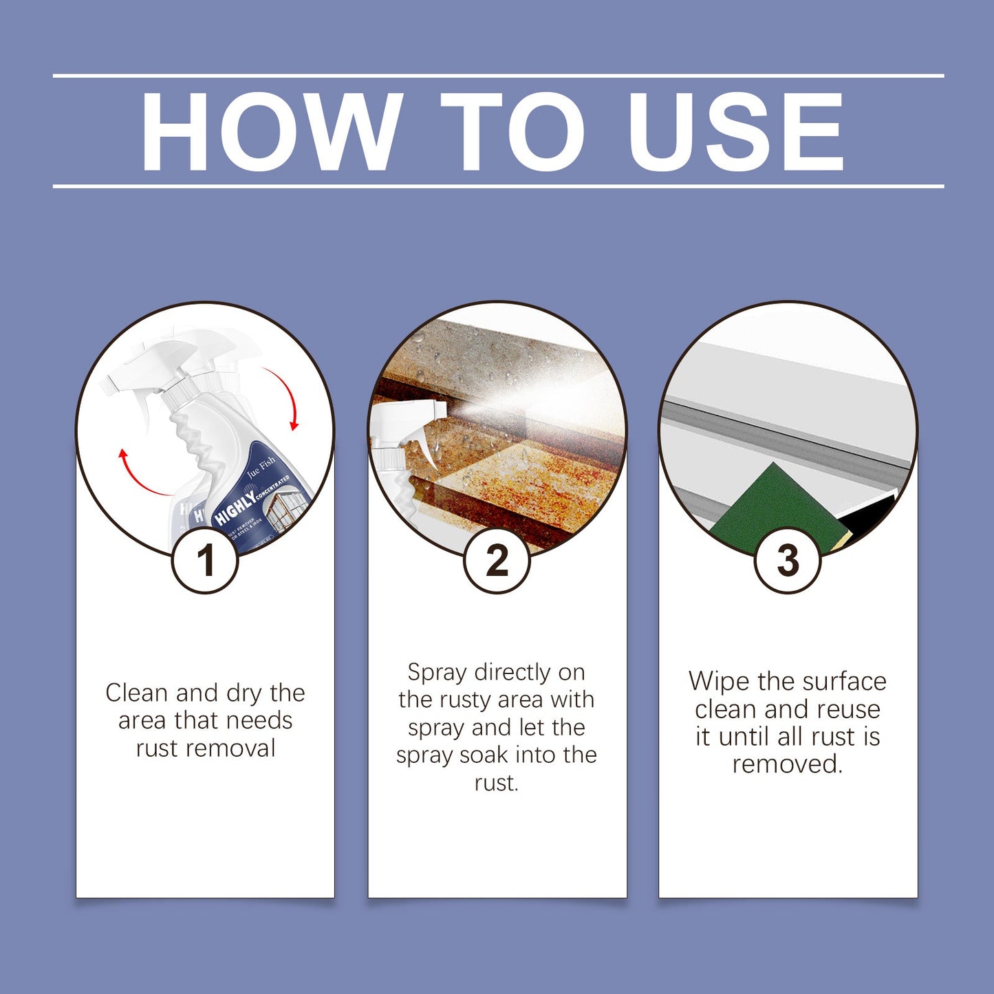 Steel Rust Remover Stainless Steel Rust Remover Cleaning Dish Sink Kitchen Utensils Cleaner