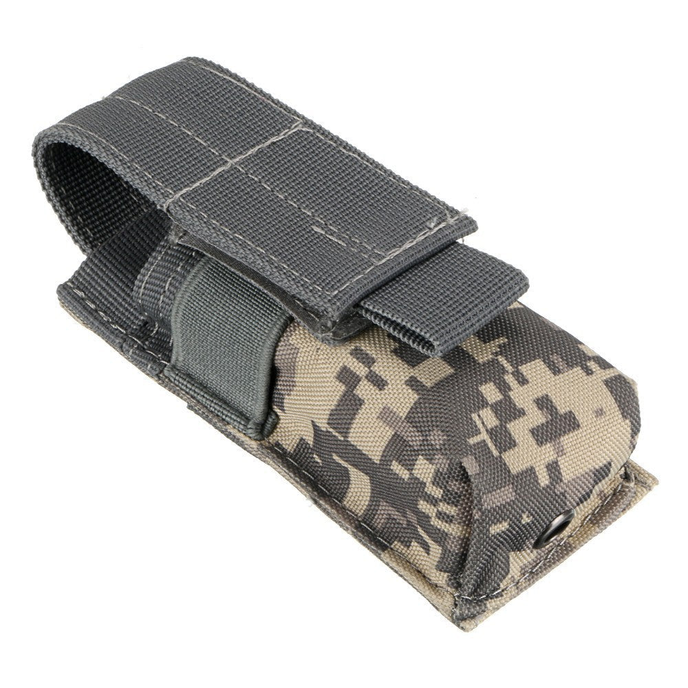 Outdoor Military Fan Flashlight Bag Small Single Tool Bag M5 Tactical Flashlight Bag Molle Accessory Bag Waist Bag