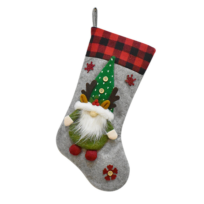 Christmas Decoration Gift Faceless Doll Christmas Socks Pendant Santa Claus Children's Christmas Gift Bag