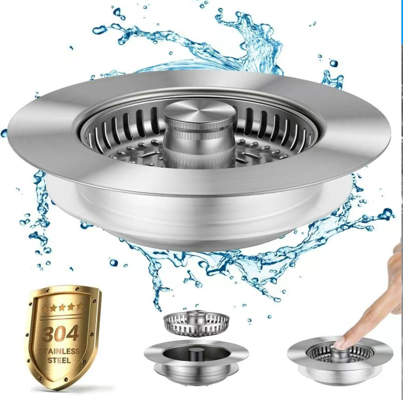 DrainGuard Pro 3-in-1 Stopper