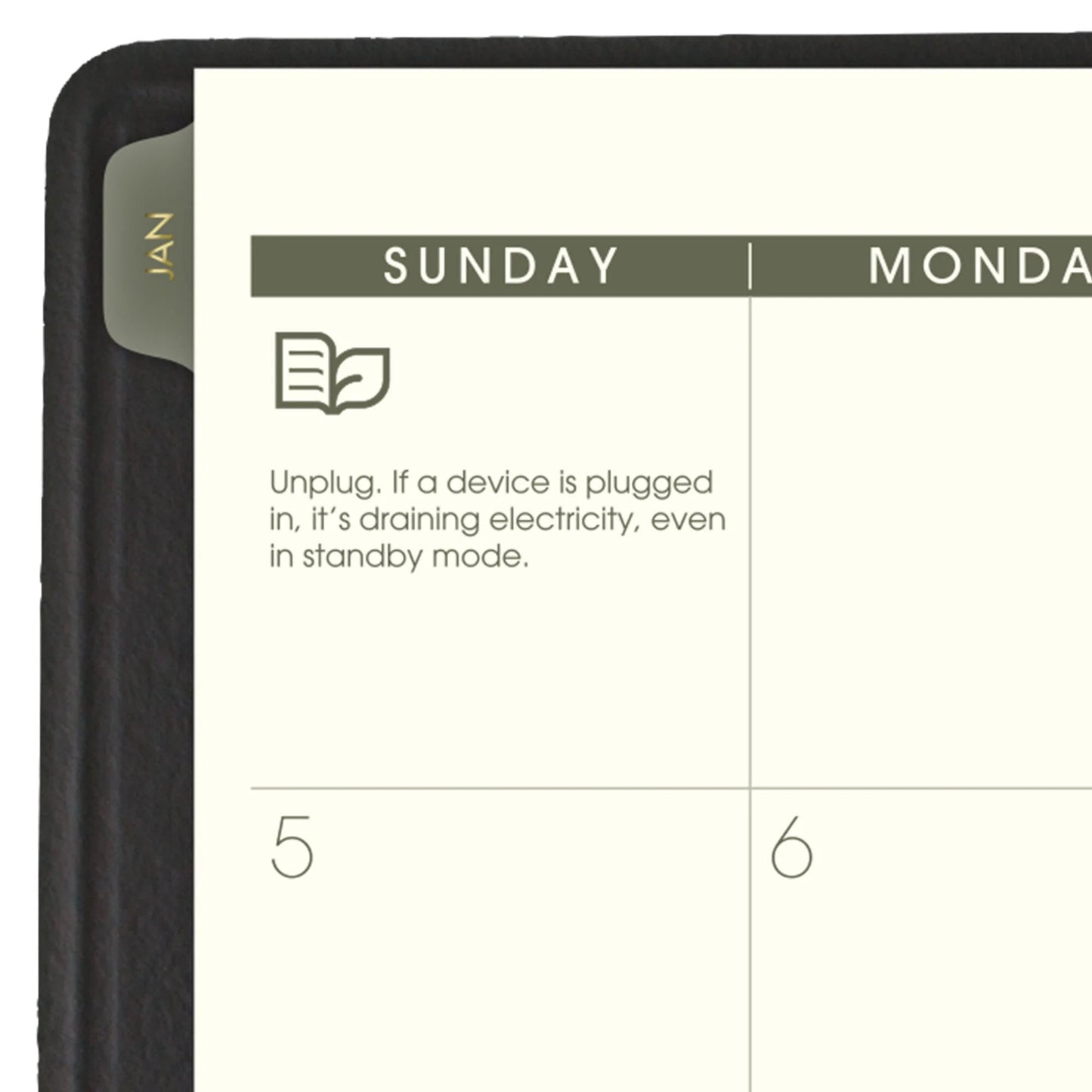 AT-A-GLANCE 2025 Recycled Monthly Planner – Black, Large 9" x 11"
