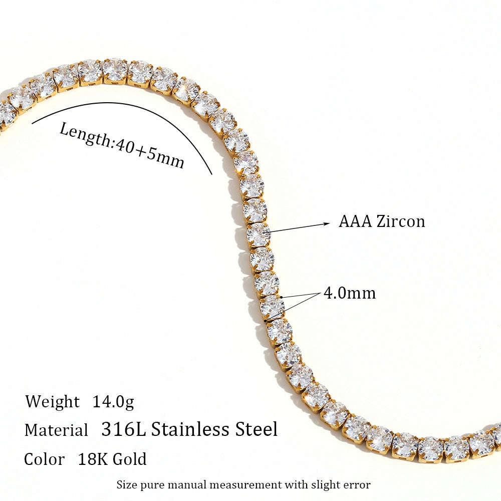 Simple Stainless Steel Bracelet Necklace Ornament
