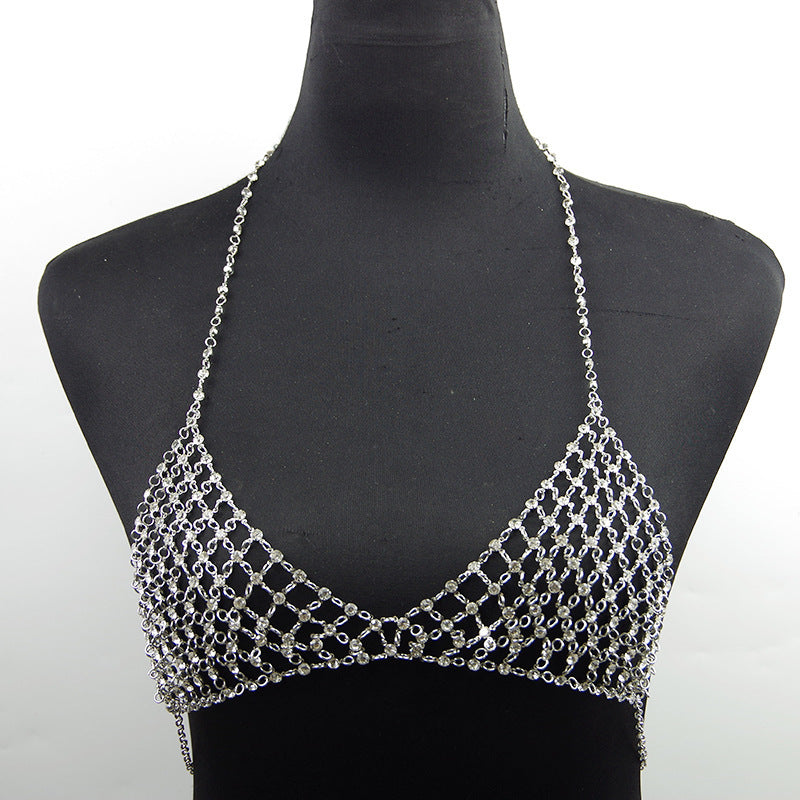 Nightclub Diamond Chest Necklace