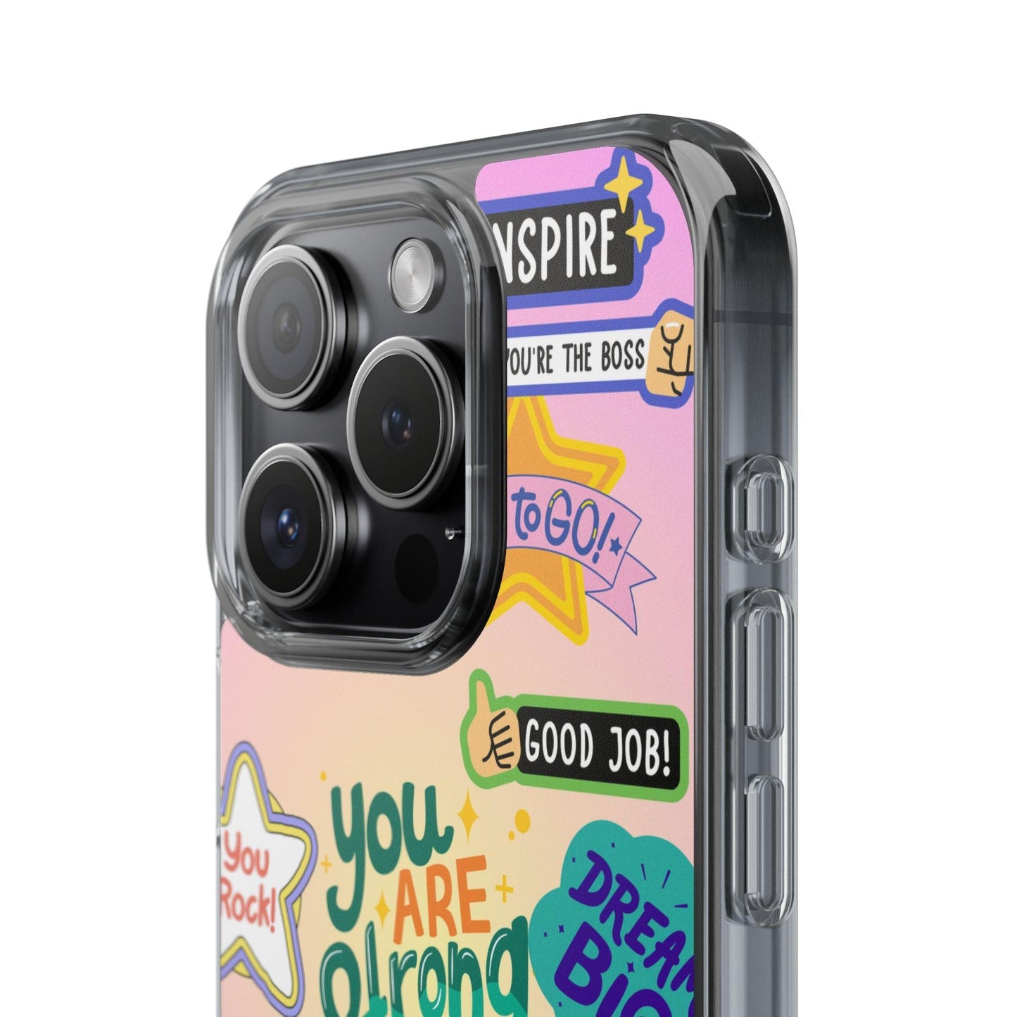 Motivational Stickers Clear Case