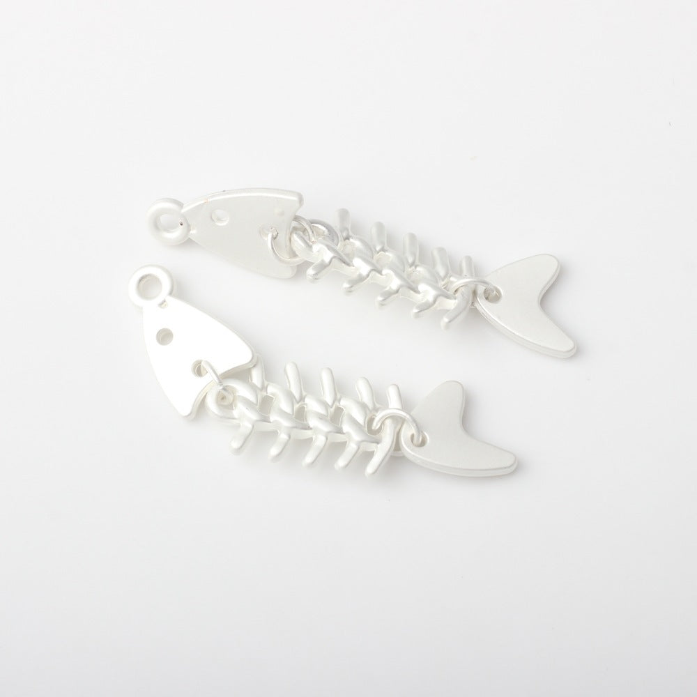 Alloy Fishbone Pendant for DIY Jewelry