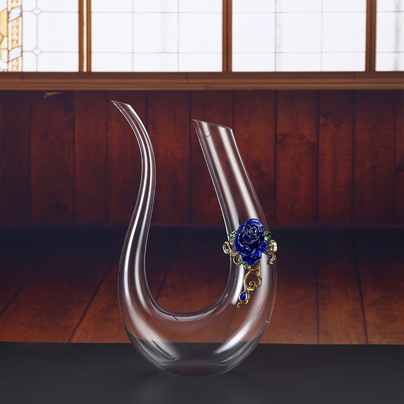 Household enamel crystal glass red wine glass goblet decanter