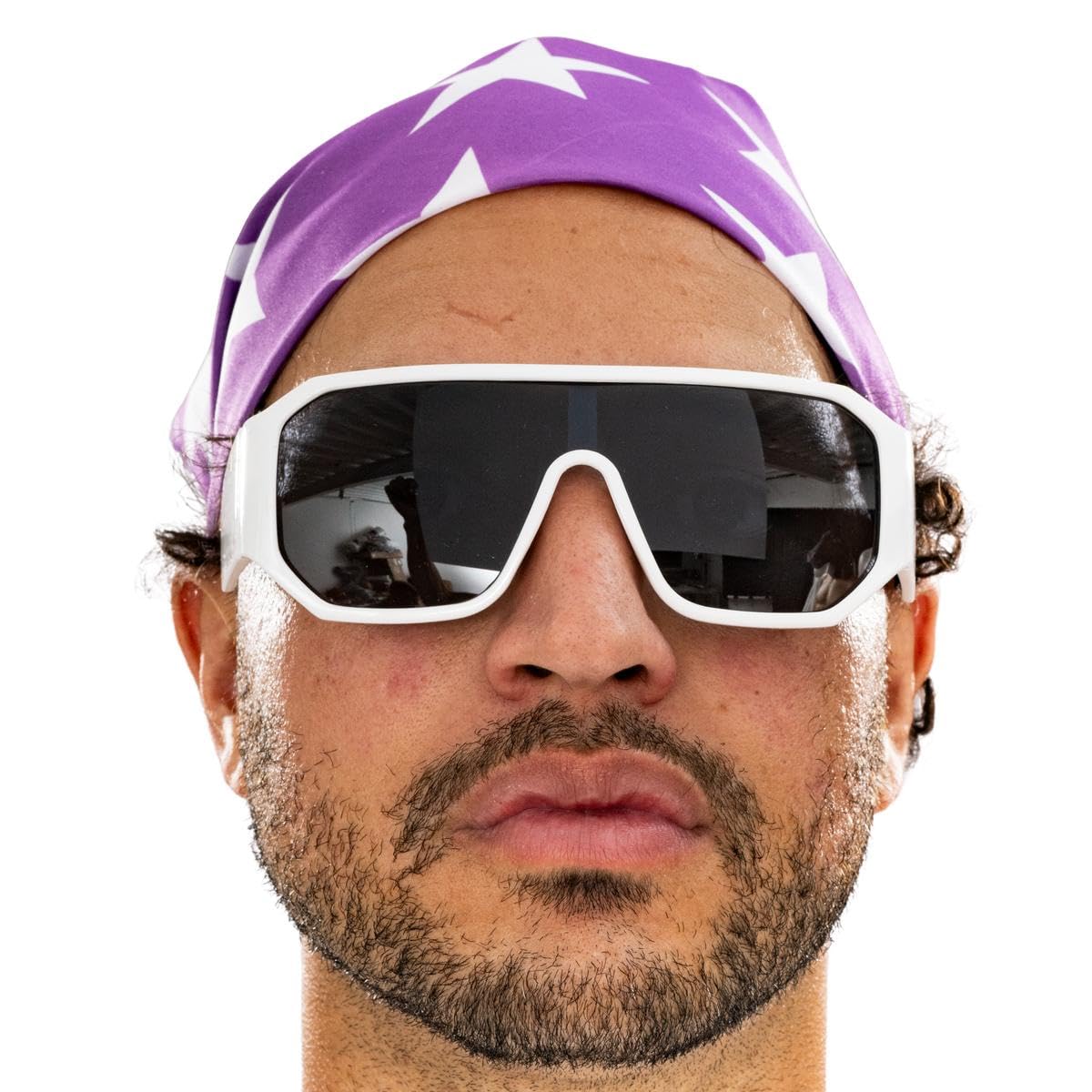 Macho Man Star Printed Costume Bandana and Glasses Set