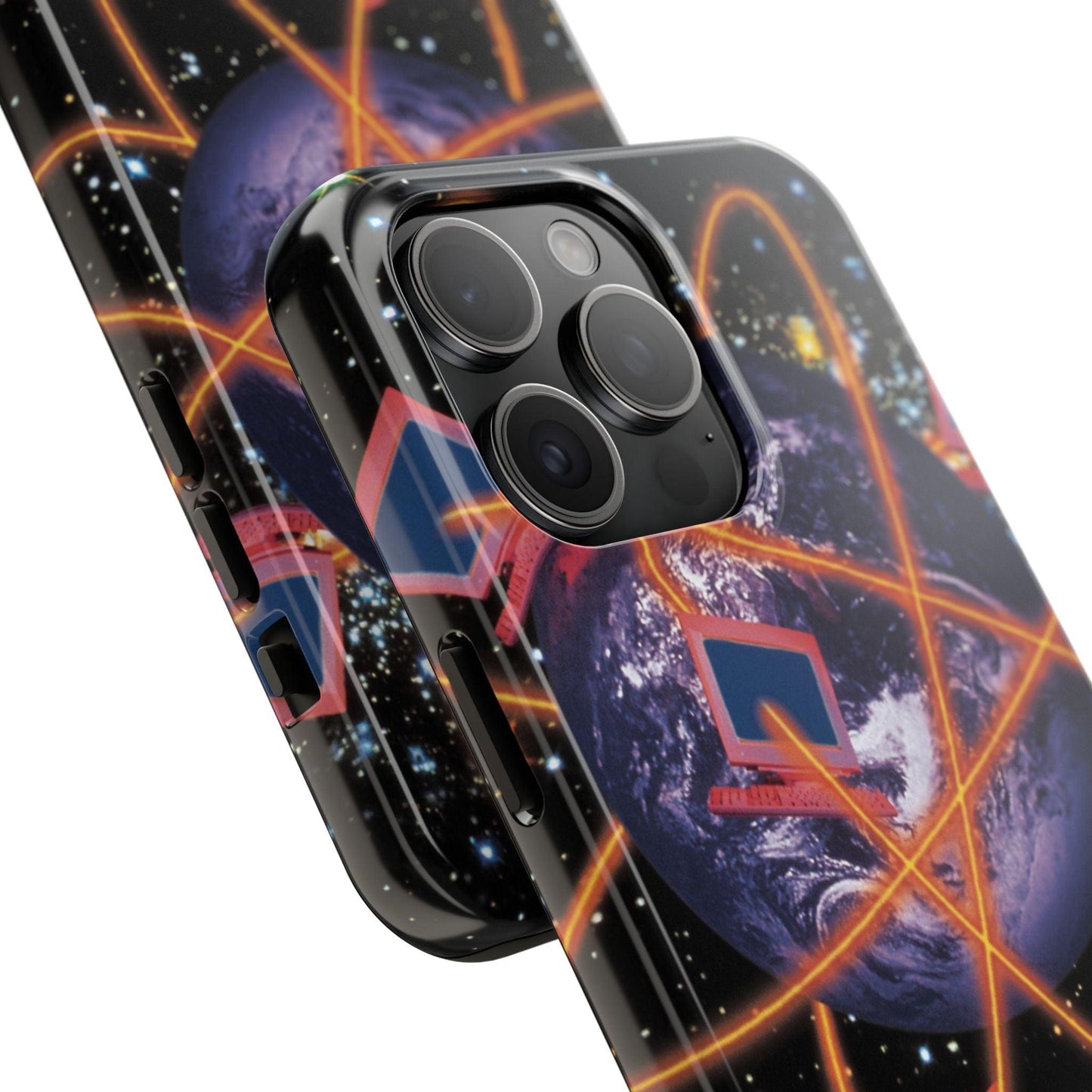 Computer Galaxy Printed With Orbiting Tough Phone Cases