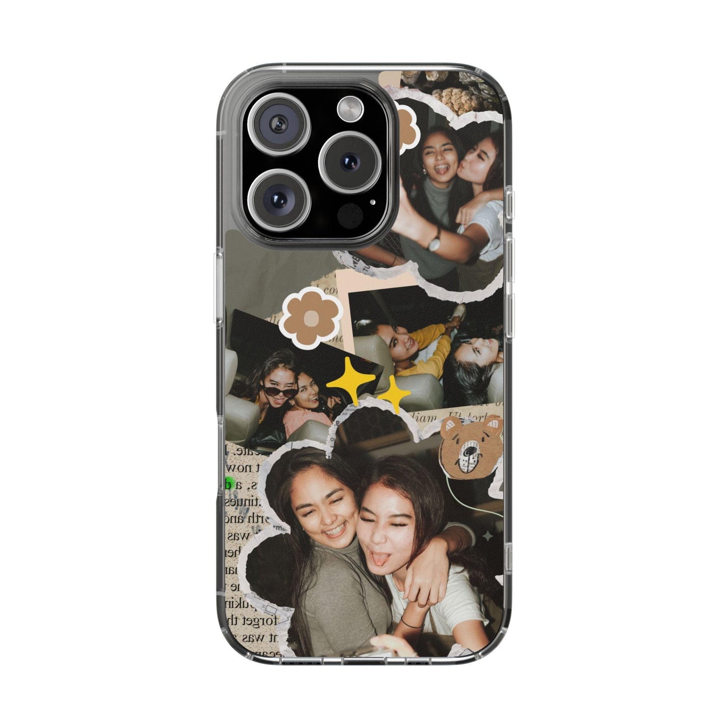 Memories In Retro Templet  Custom Printed Clear Cases