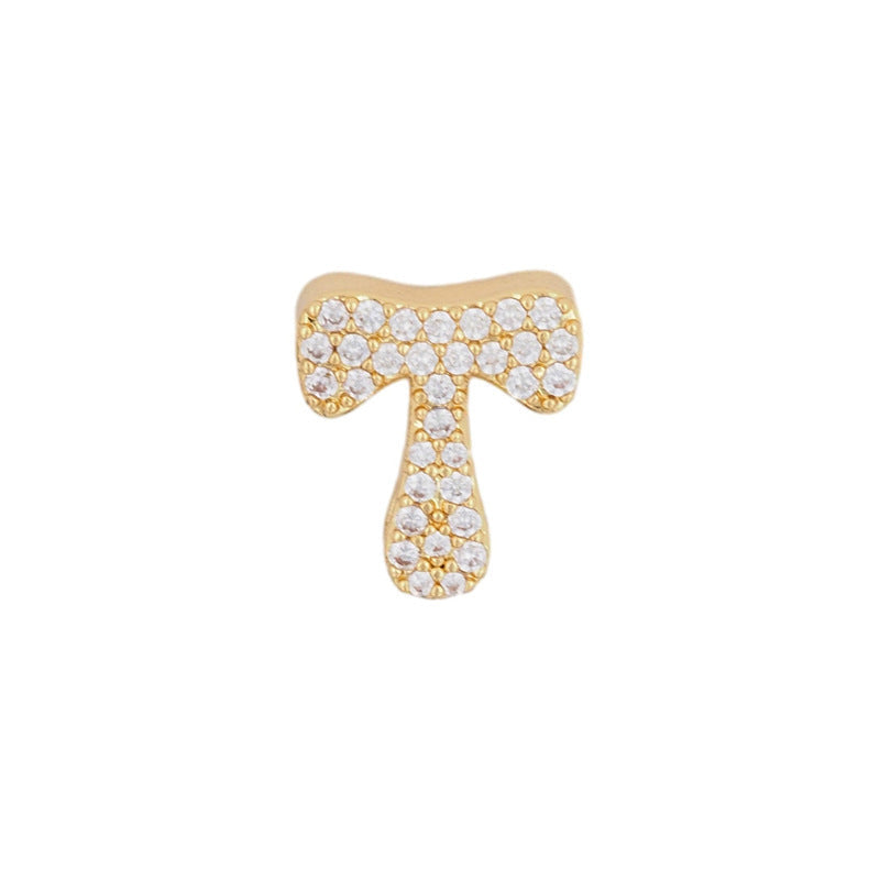 Fashion English 26 letter single pendant gold DIY bracelet necklace accessories