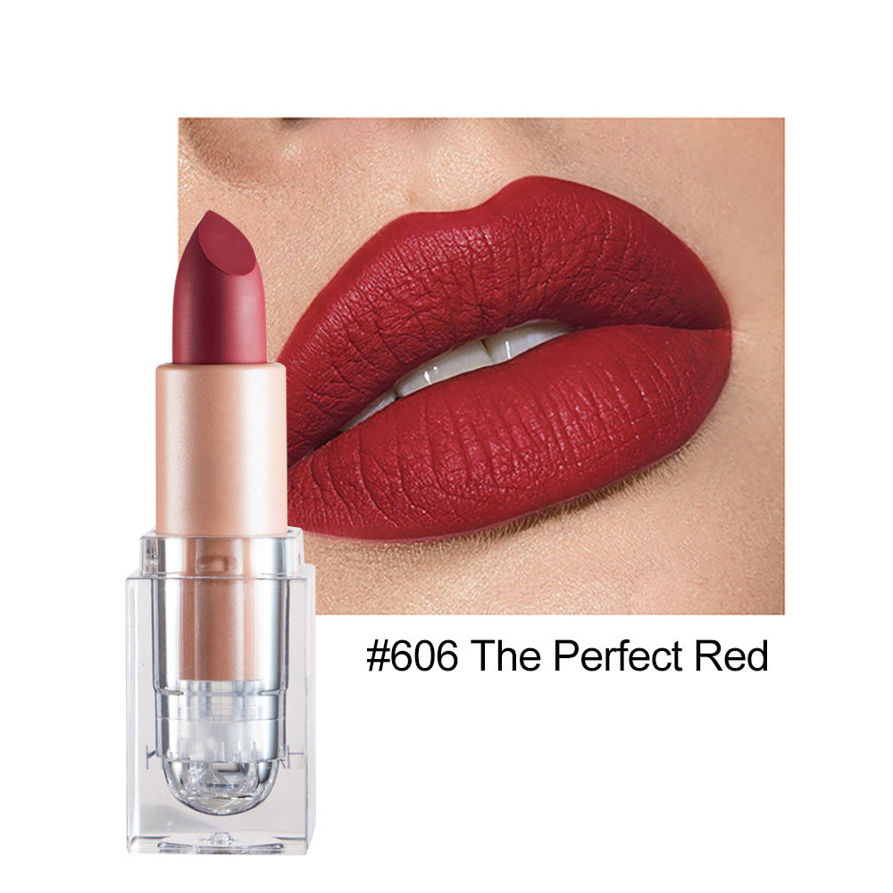 HANDAIYAN Matte Lipstick 12 Color Lipstick Not Easy To Fade Nude Pink Lipstick