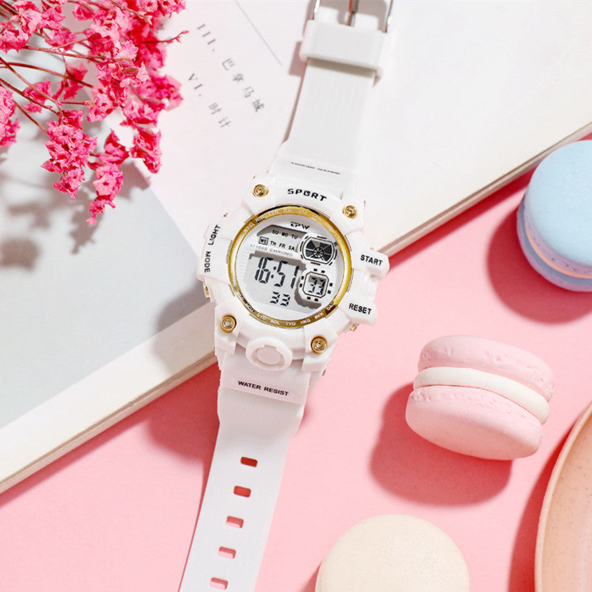 In Stock LED Electronic Waterproof Watch for Ladies