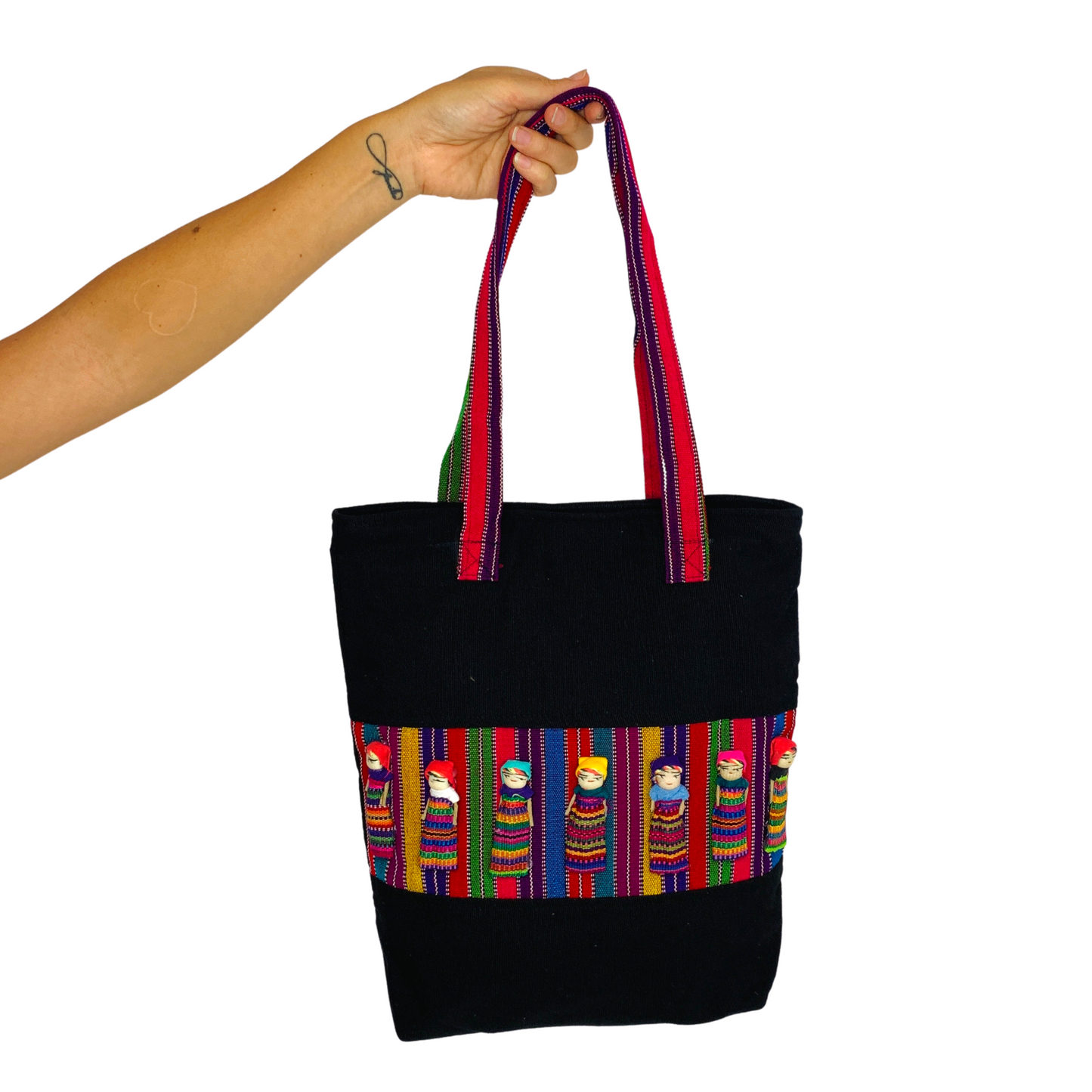 Worry Doll Carry-All Woven Tote - Guatemala
