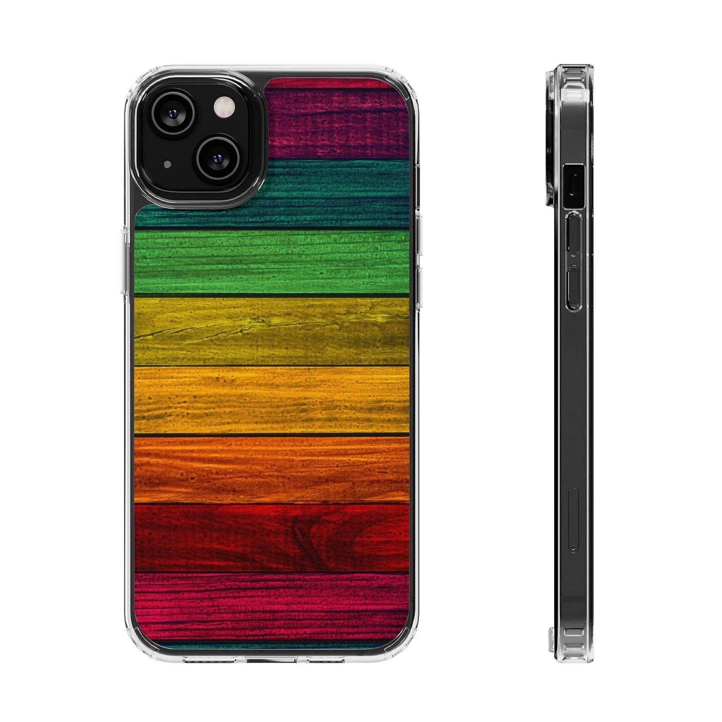 Rainbow On Woods Clear Cases