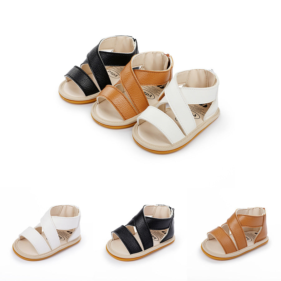 Baby Boy Summer Sandals Rubber Sole Breathable Toddler Shoes 0-3-6-9-12 Months Shoes