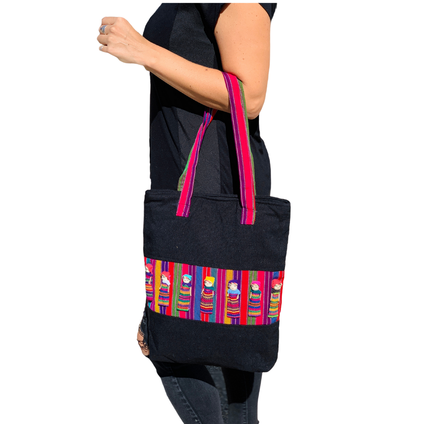 Worry Doll Carry-All Woven Tote - Guatemala