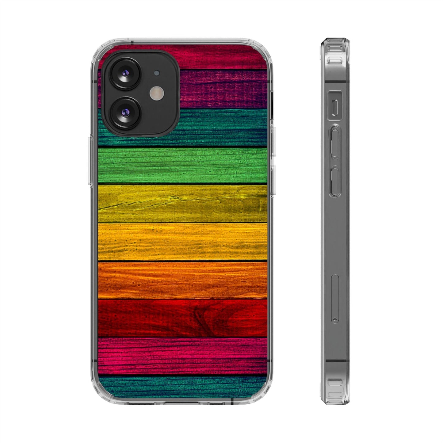 Rainbow On Woods Clear Cases
