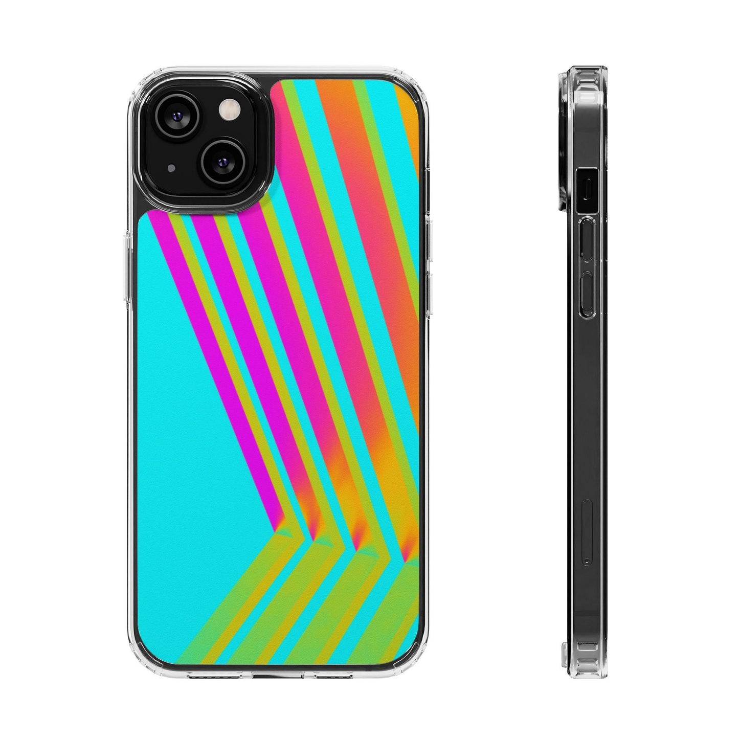 Abstract Pattern With Vibrant Color Clear Cases