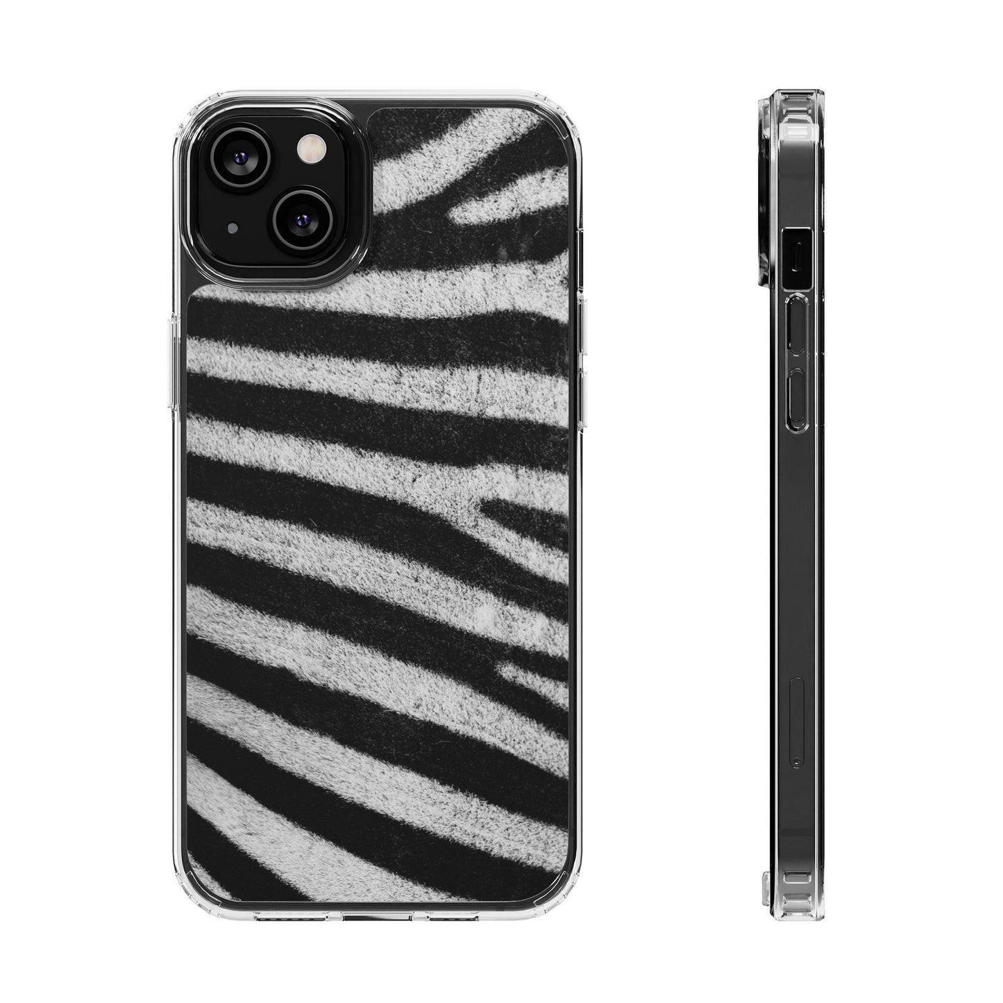 Clear Cases Black and White Zebra Stripes