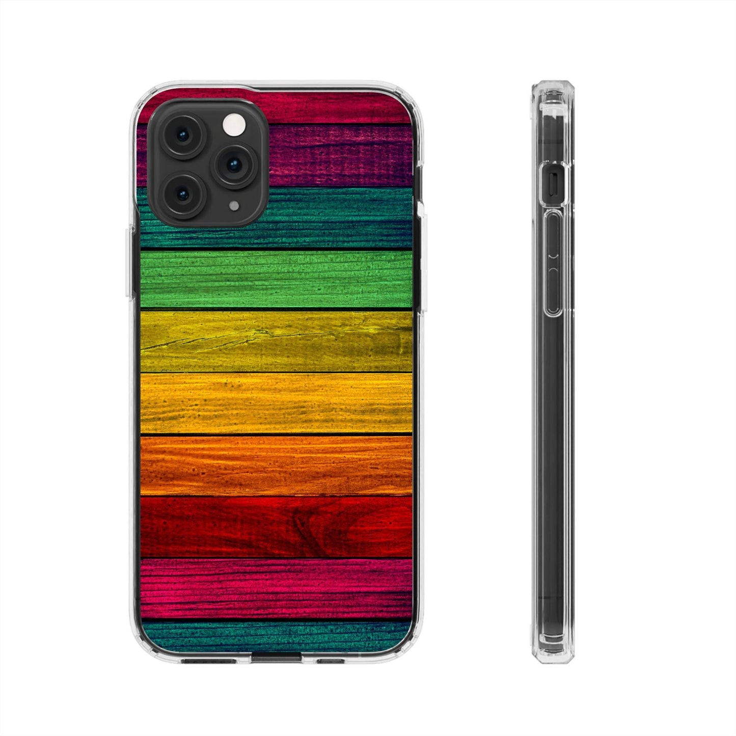 Rainbow On Woods Clear Cases