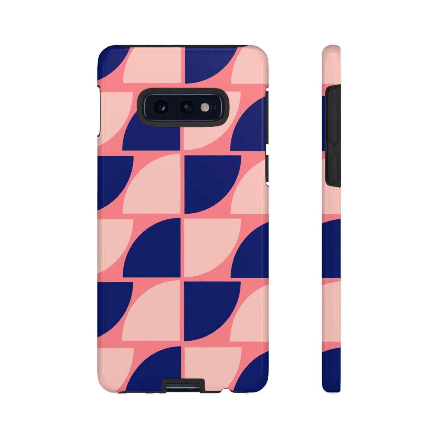 Samsung Tough Phone Case – Pink and Blue Pattern, Durable Protection, Sleek Design
