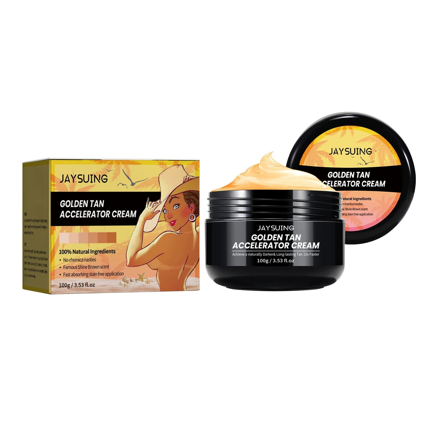 Help Black Cream, Beach Sunbathing Help Tan Skin Moisturizing Black Lotion