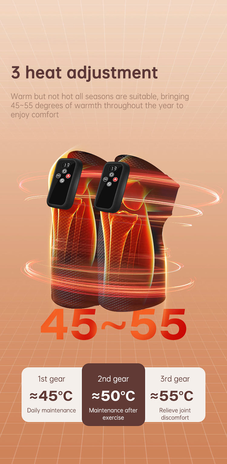 Electric heating knee massage instrument, vibration moxibustion, shoulder and elbow joint pain, hot compress knee massager for old cold legs