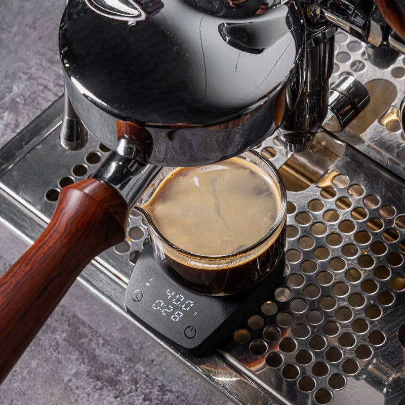Mini Electronic Coffee Scale - Timed Weighing, Perfect for Italian Beans, Home & Coffee Bars