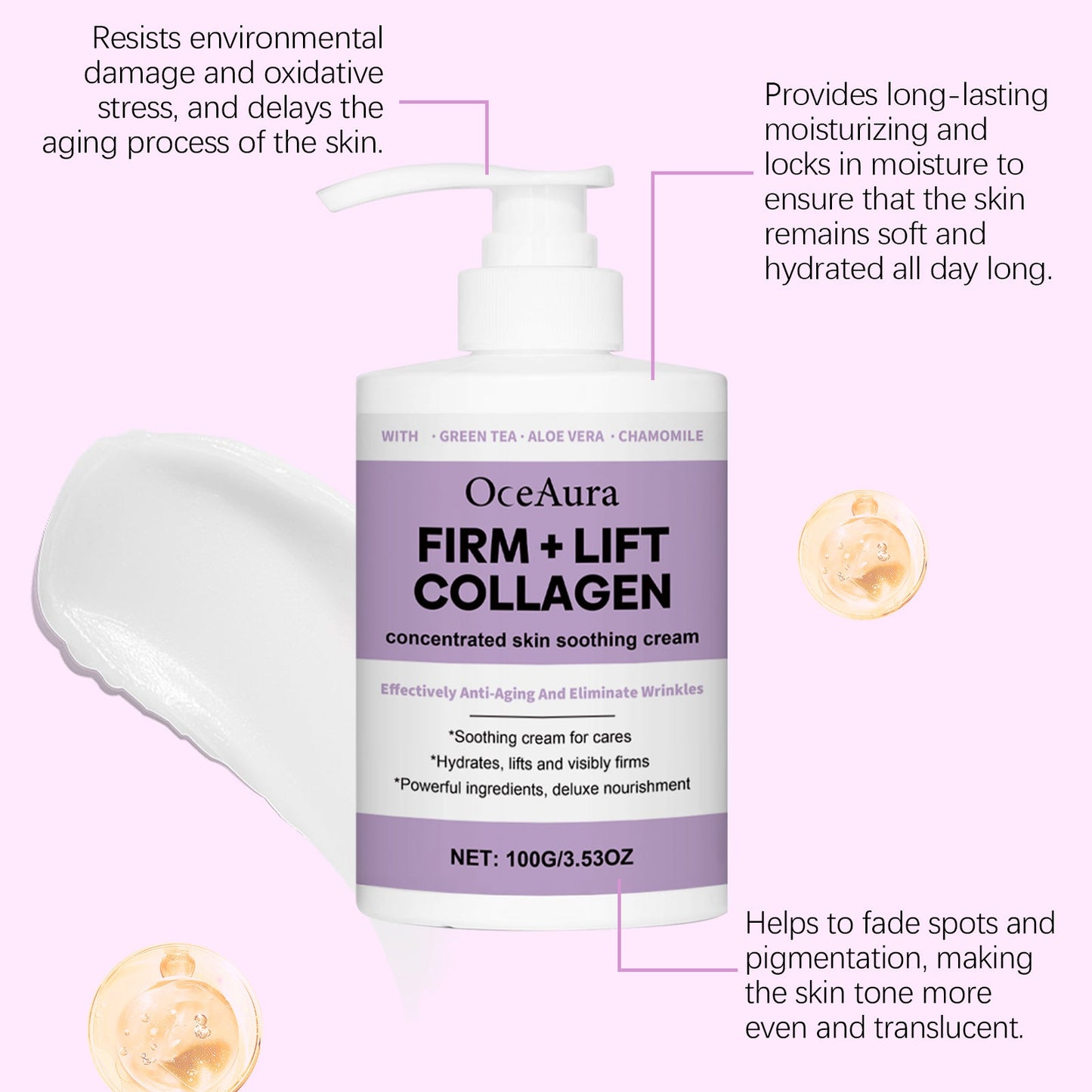 Face Firming Cream Hydrating Moisturizing Gentle Nourishing Elastic Moisturizing Face Skin Brightening Cream