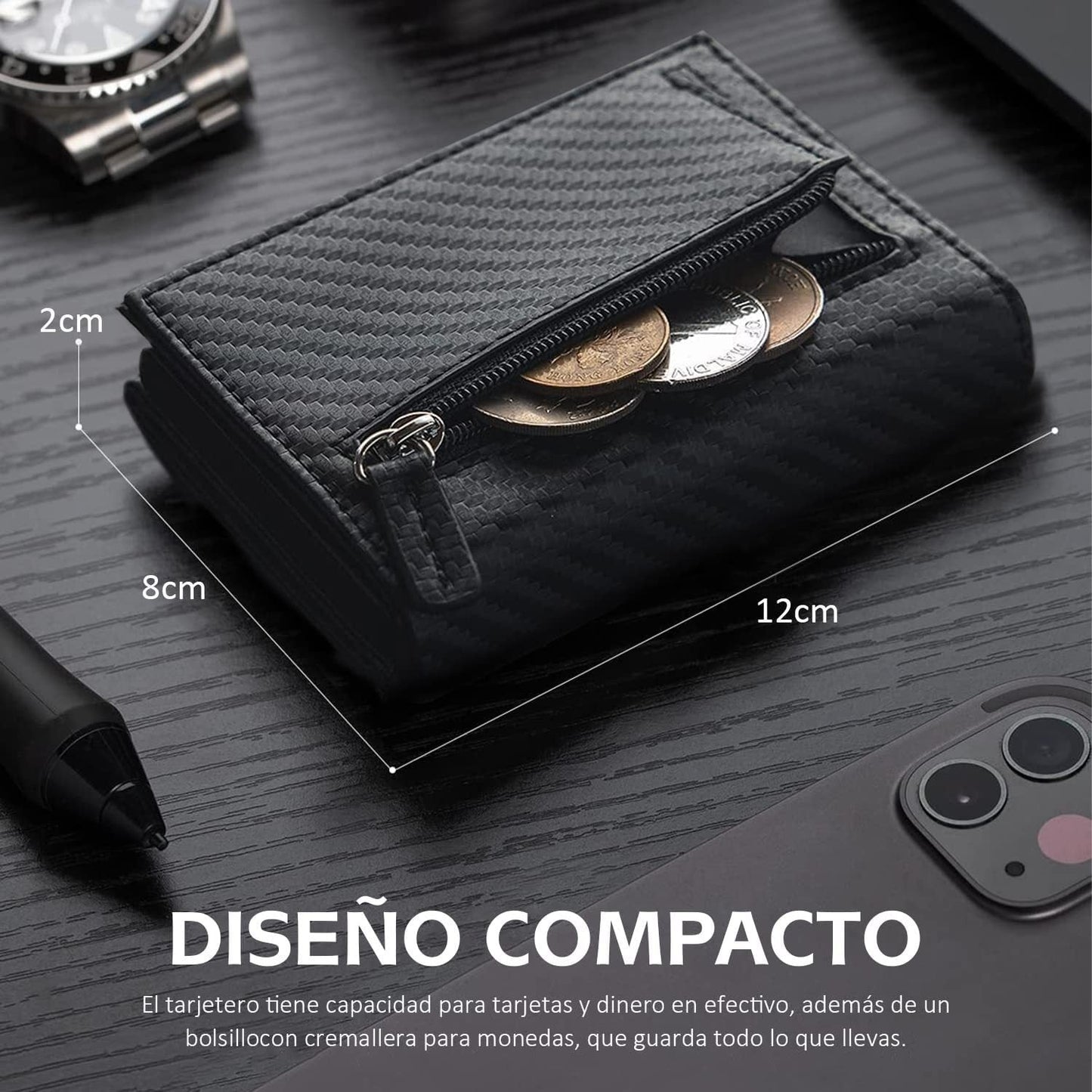 Carbon Fiber Anti-theft Wallet Large Capacity