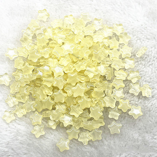 8mm Gold Pentagram Glaze Beads