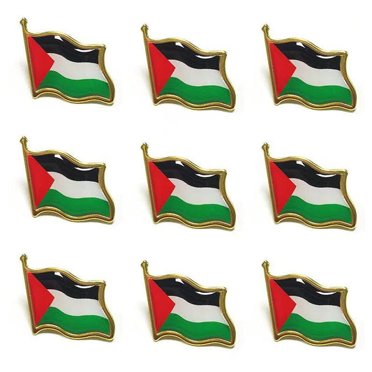 Palestine Flag Butterfly Clasp Badge