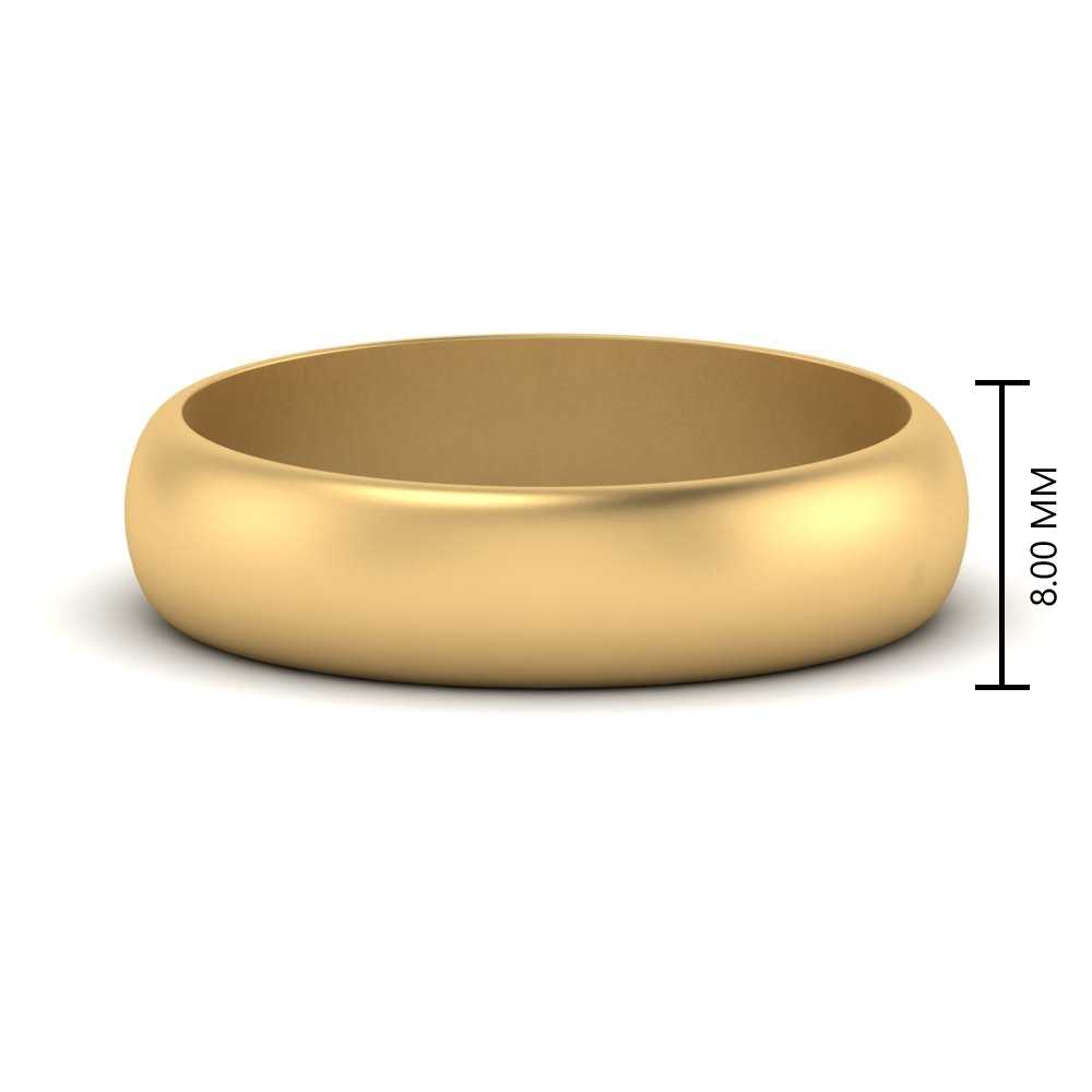Low Dome 6mm Men Wedding Band
