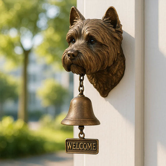 Dog welcome chime, vintage Bulldog Dobermann chime, metal merchant chime – wall decor for home/office entrance.