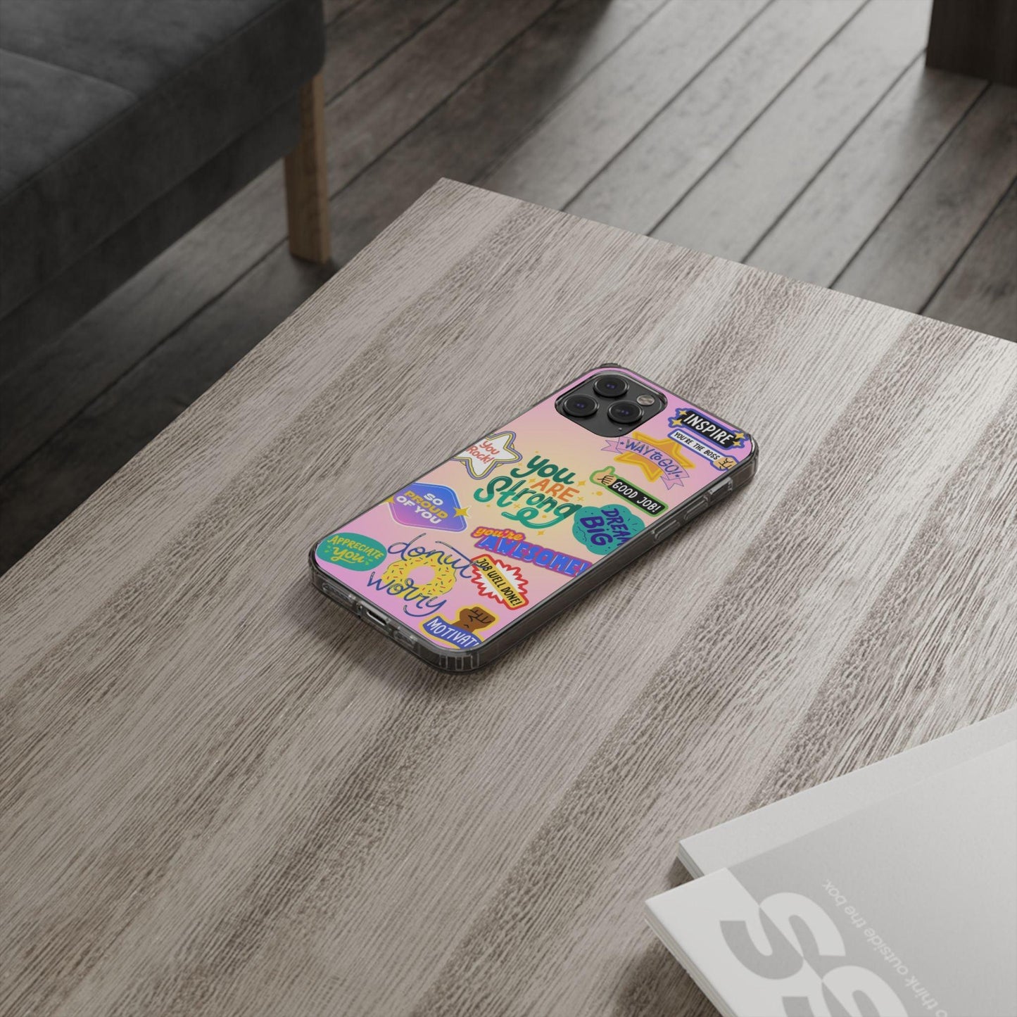 Motivational Stickers Clear Case