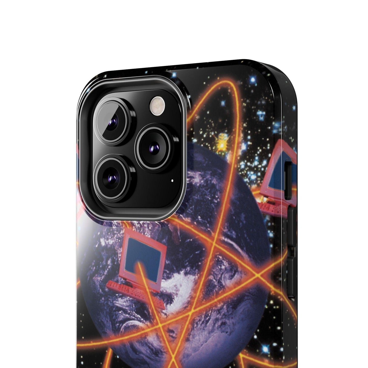 Computer Galaxy Printed With Orbiting Tough Phone Cases