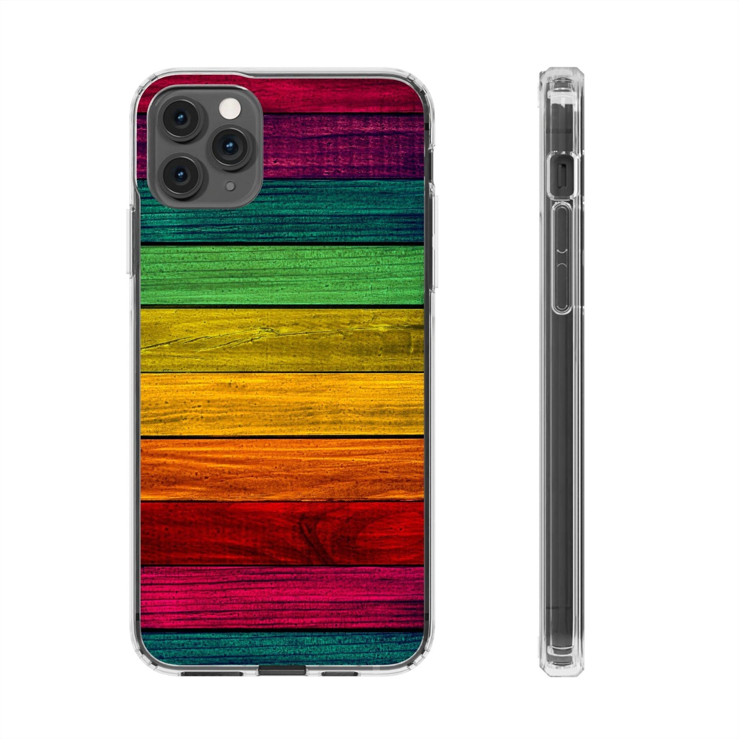 Rainbow On Woods Clear Cases
