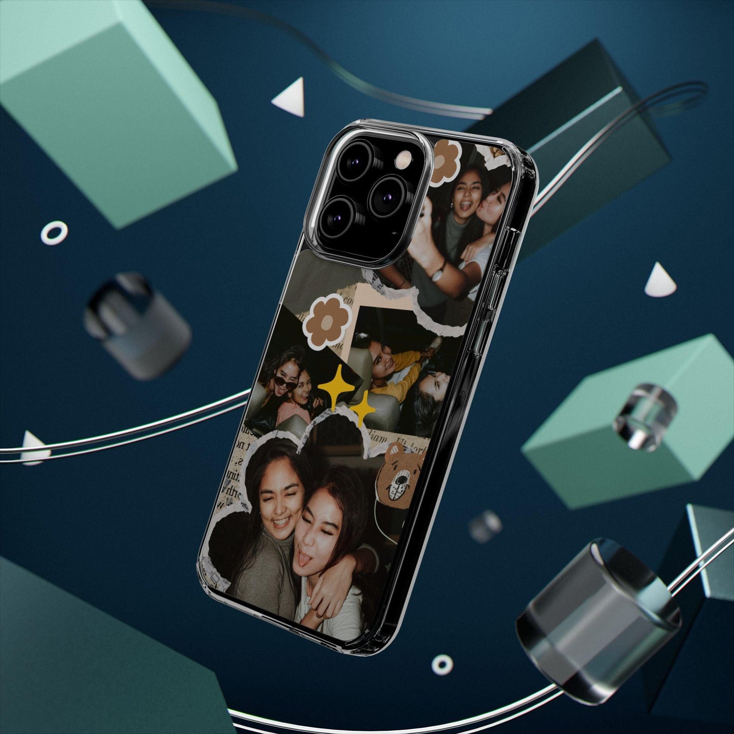 Memories In Retro Templet  Custom Printed Clear Cases