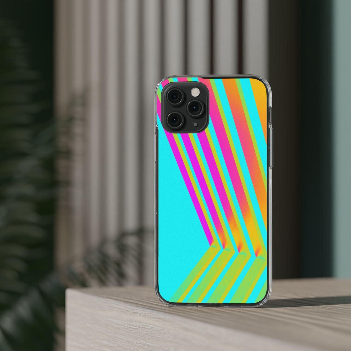 Abstract Pattern With Vibrant Color Clear Cases
