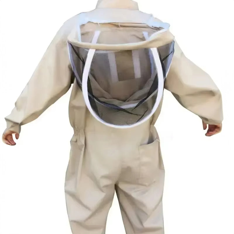 1 Set of Professional Ventilated Full - Body Beekeeping Suit with Gloves